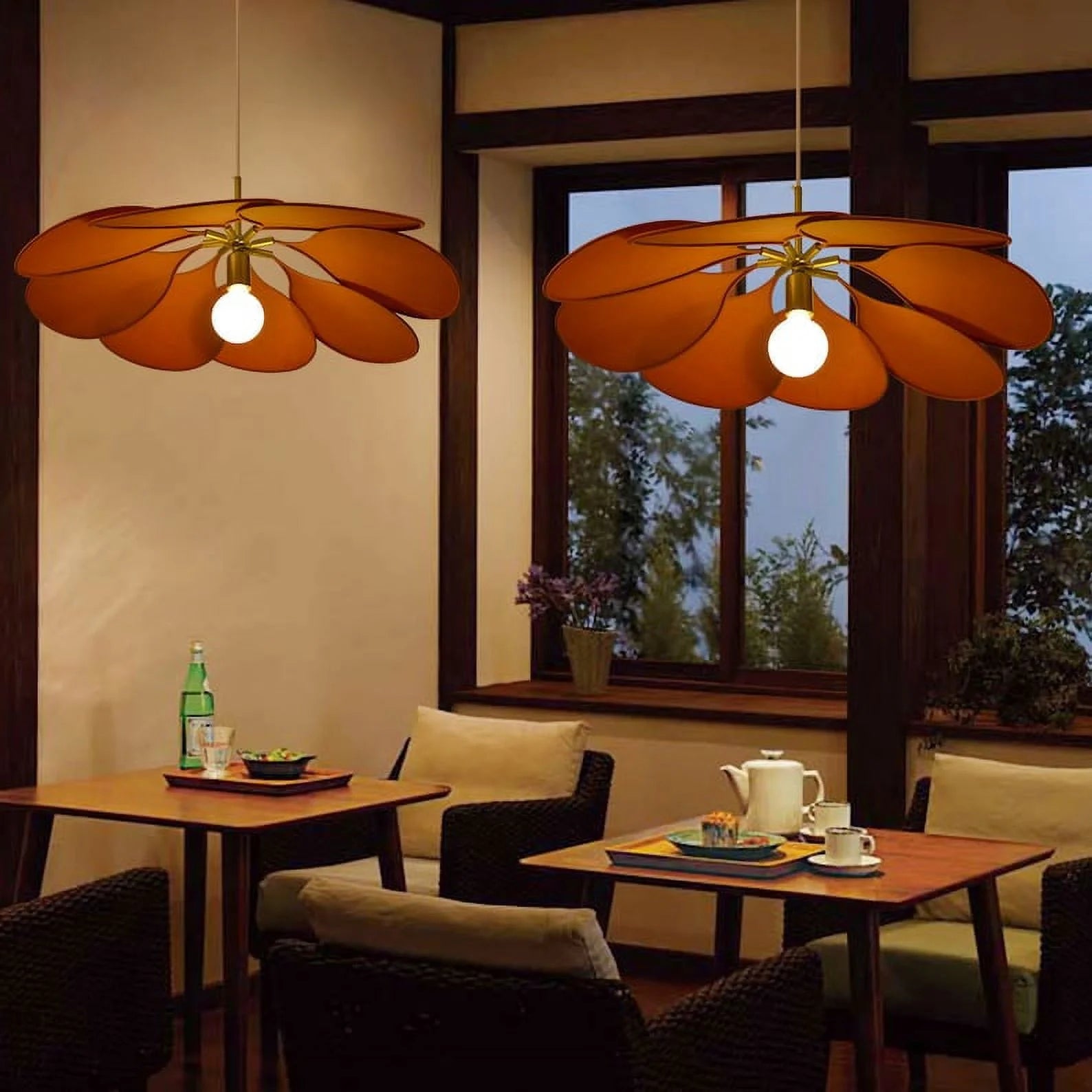 Arturesthome Dining Room Pendant Light, Nordic Modern Light Fixture, Modern Home Ceiling Light, Living Room Boho Flower Hanging Lamp, Bedroom Chandelier