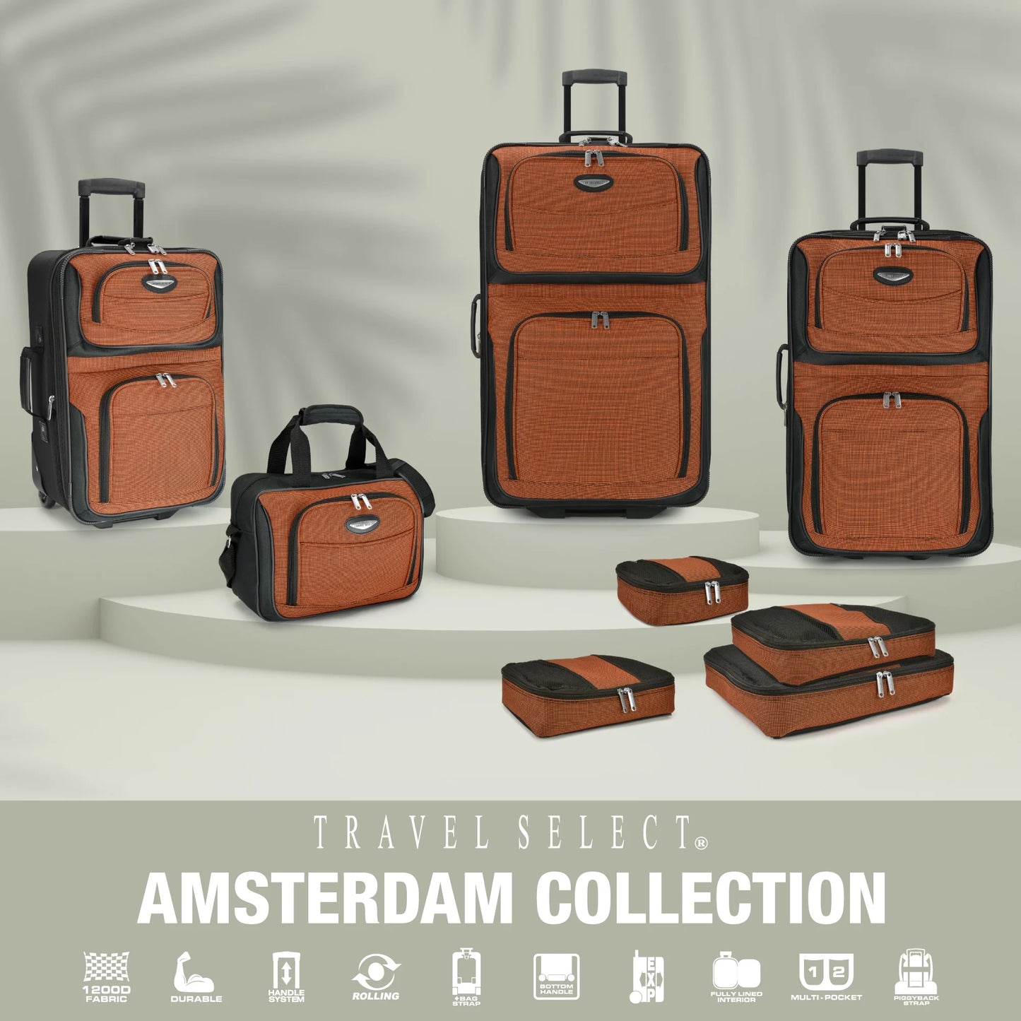 Travel Select Amsterdam Expandable Rolling Upright Luggage, Burgundy, 29" Checked Large