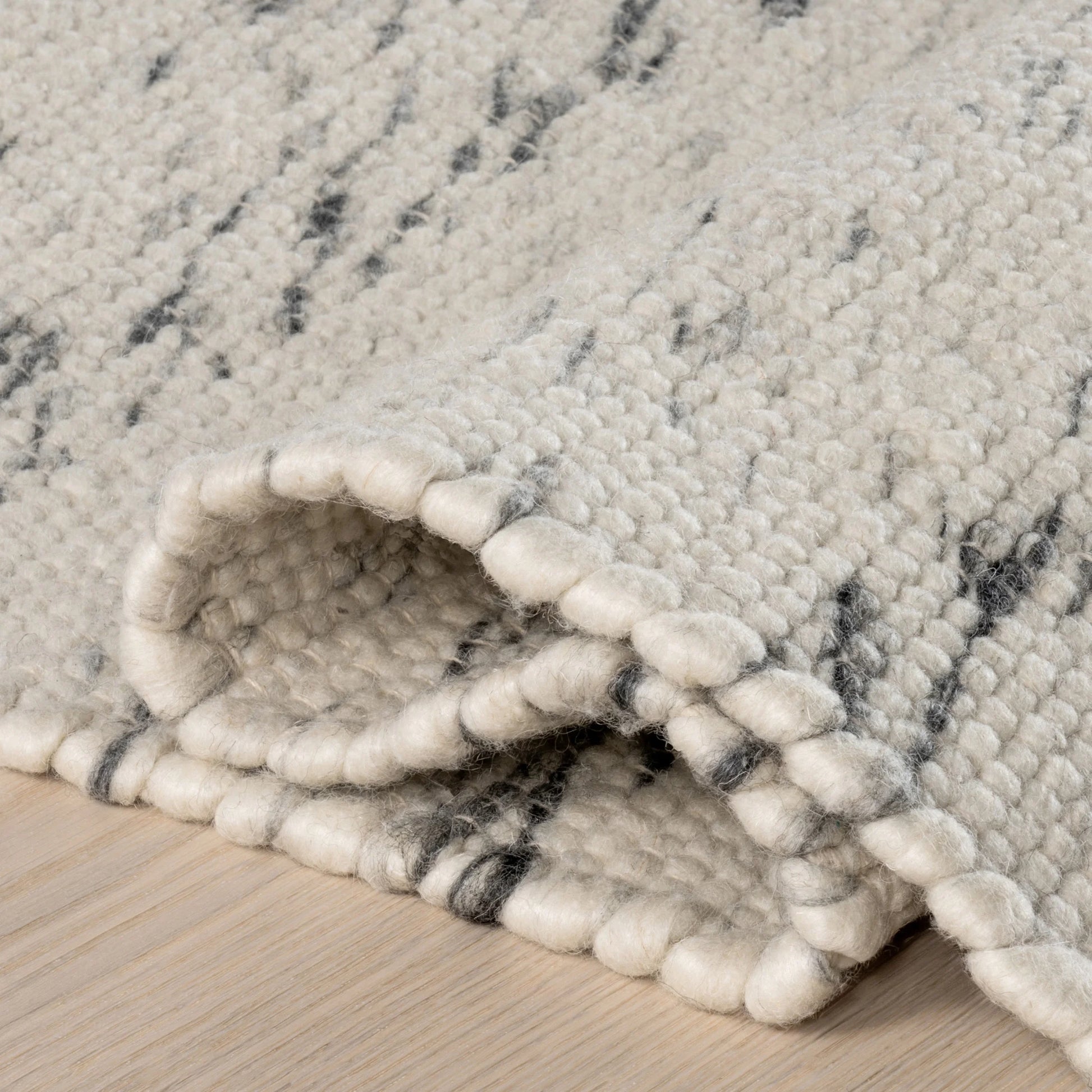 Frenshe Interiors x Rugs USA Santa Ynez Marled Area Rug, 4' x 6', Santa Ivory