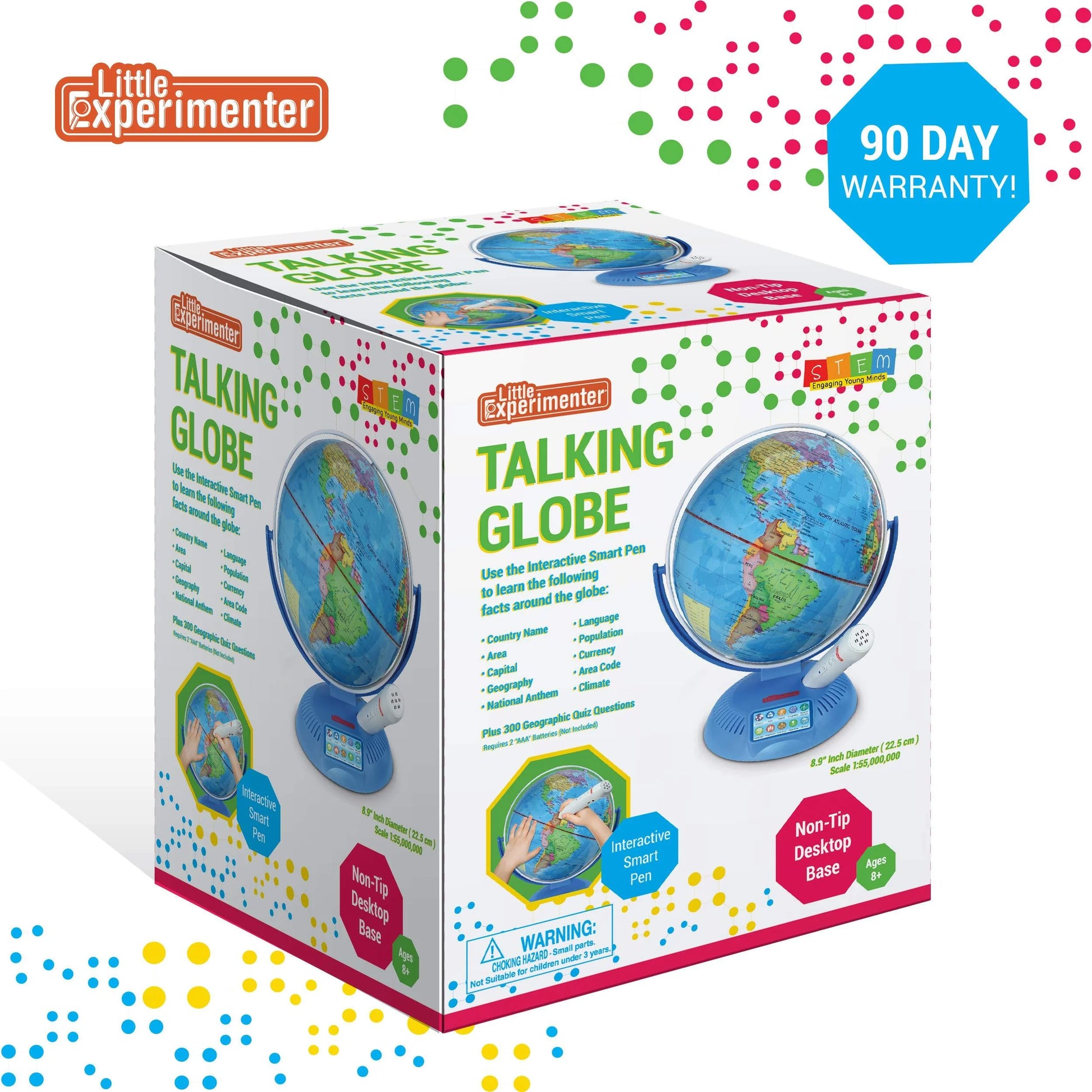 Little Experimenter 9" Multicolor Geographic Globe with Interactive Smart Pen