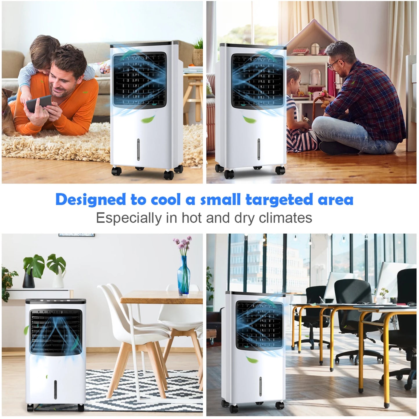 Gymax Home Office Evaporative Air Conditioner, White