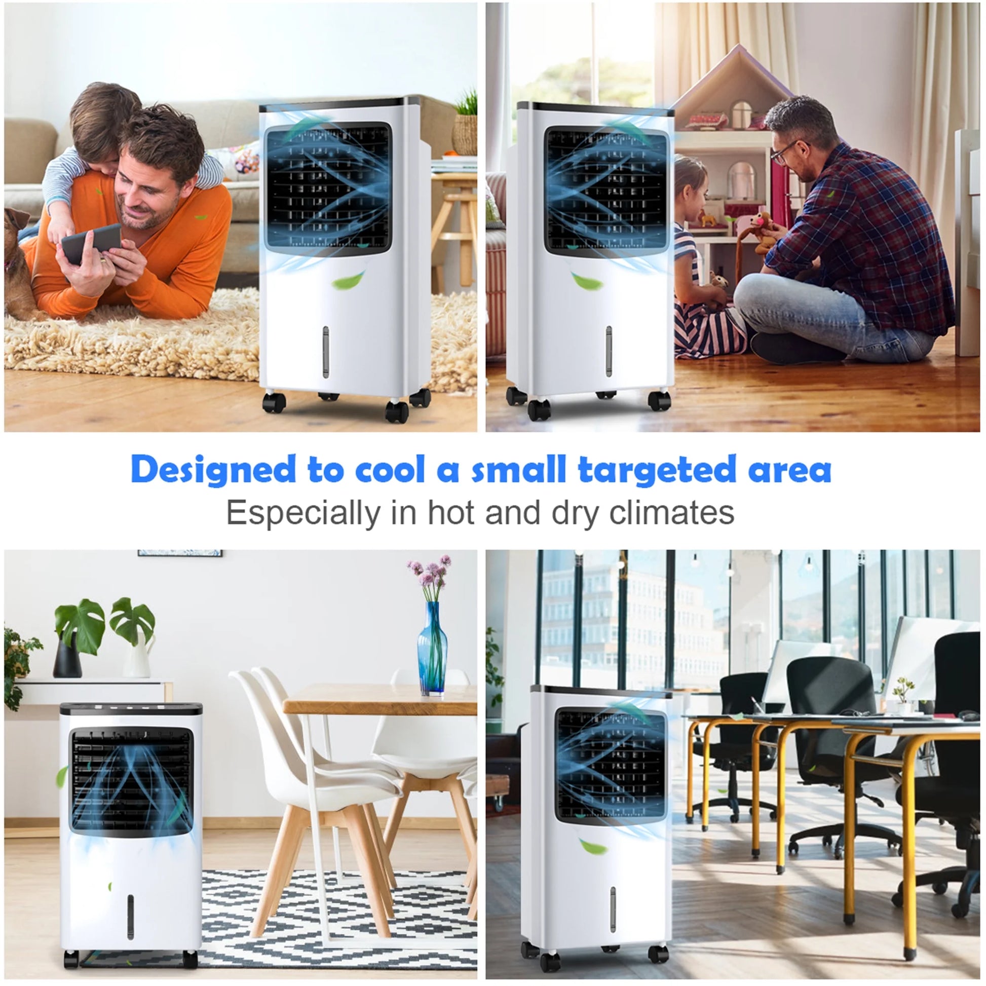 Gymax Evaporative Air Cooler Fan w/3 Modes and Speeds Home Office