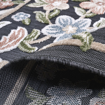 Laguna Indoor/Outdoor Area Rug, Beta Black, 7'10' x 10'