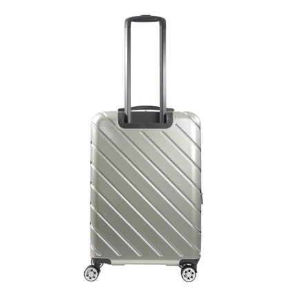 Velocity 27 Inch Rolling Luggage, Hardshell Suitcase with Spinner Wheels, Siliver
