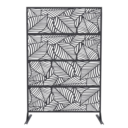 Accreate Decorative Wrought Privacy Screen - Easy Snap-Together Room Divider for Indoor/Outdoor Use, Breathable Wind-Resistant Partition with Anti-Tip Base (6x3.8ft)