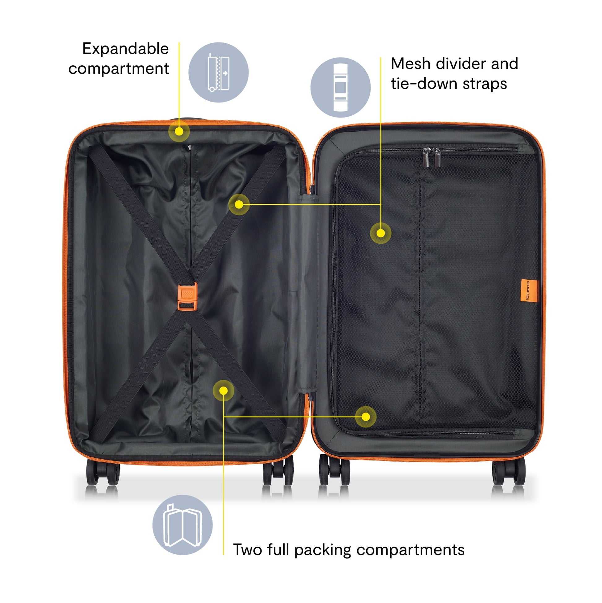 Securitech by Delsey, Citadel 31" Large Checked Hardside Spinner Luggage Green
