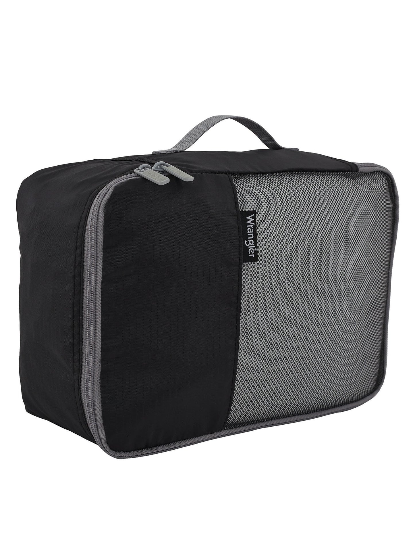 Wrangler 4-Piece 8-Wheel Expandable Hard Side Trunk-Style Luggage Set - Black