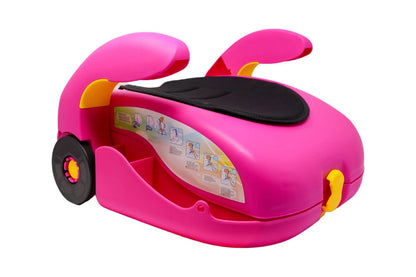 BABY VOYAGE Pull Along Luggage Case and Convertible Seat in One for Kids Going Places ( Pink )