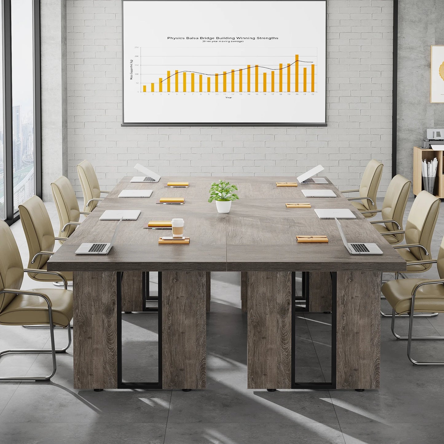 Tribesigns 70.9 Inch Executive Computer Desk, Large Study Writing Table for Home Office, Grey
