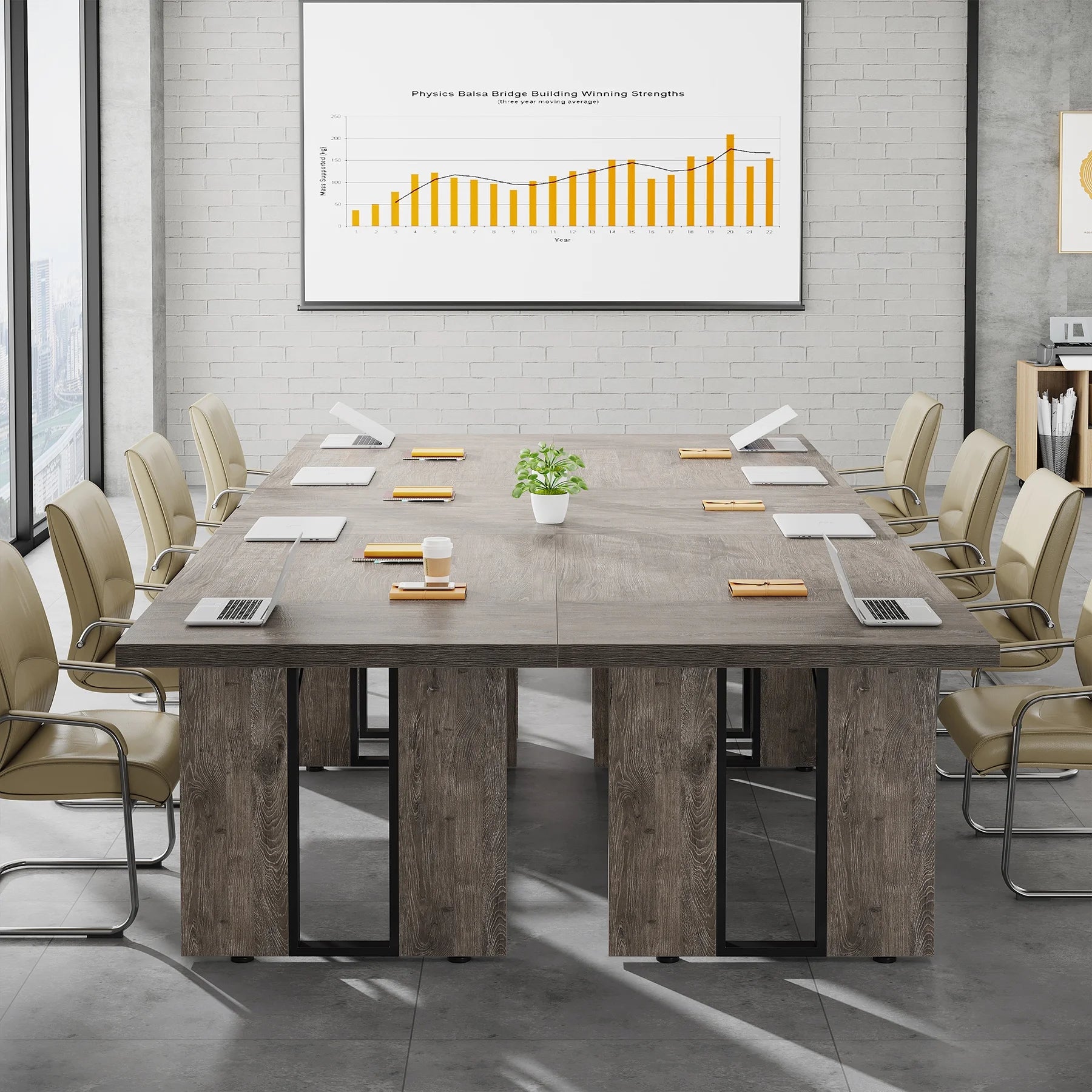 Tribesigns 70.9 Inch Executive Computer Desk, Large Study Writing Table for Home Office, Grey