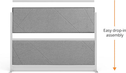 Stand Up Desk Store Tranquility Modular Wall and Sound Absorbing Room Divider | Sound Dampening Acoustic Modular Wall Panels for Office | Cubicle Noise Reduction and Partition (70'' x 48'')