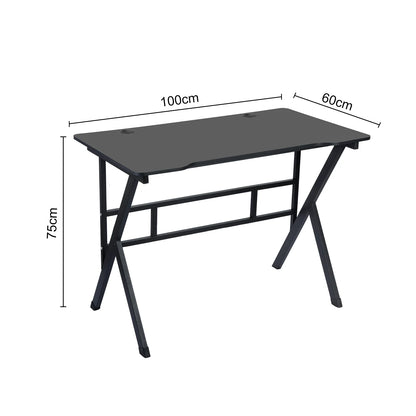 StarBay Gamer Desk Computer Desk Sturdy PC Workstation Desk for Home Office with Cable Holes, Ergonomic Design