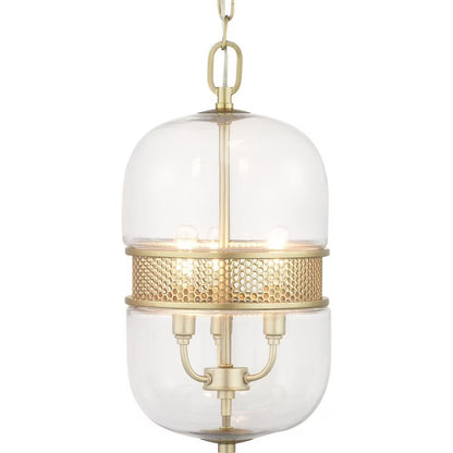 P500156-015-Progress Lighting-Cayce - Pendants Light - 3 Light - Globe Shade in Bohemian and Luxe and Mid-Century Modern style - 9 Inches wide by