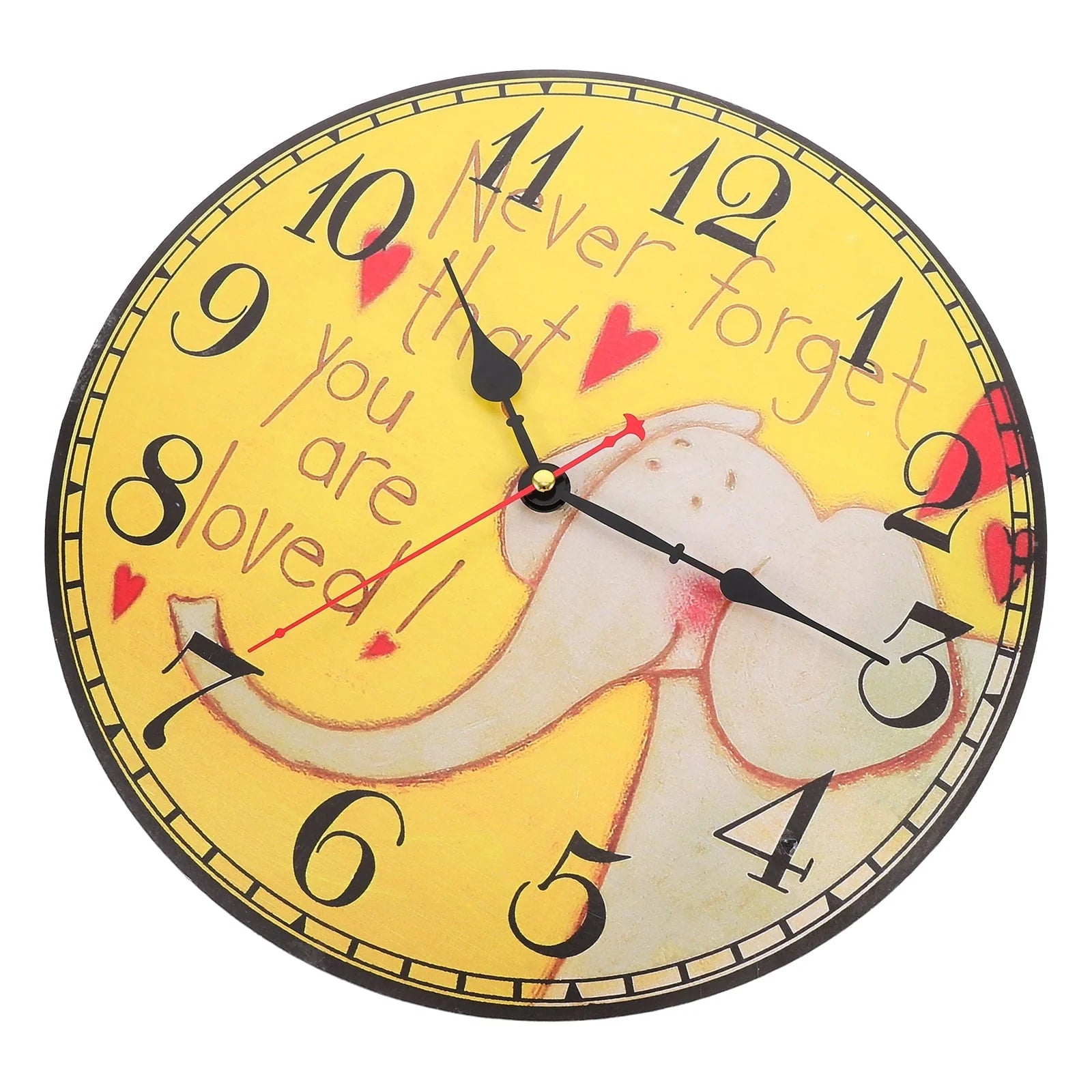 Homemaxs 1PC Retro Wooden Hanging Clock Decor Living Room Wall Clock Decoration