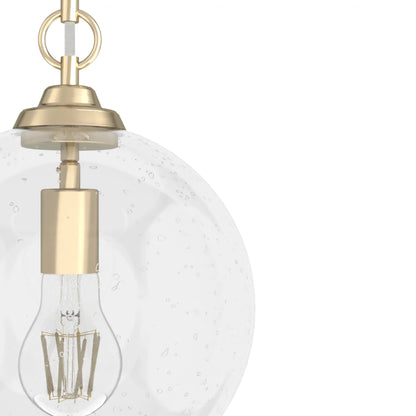 Hunter - High Oaks 1-light Alturas Gold, Small Pendant Light, Dimmable, Formal Style, Globe Shaped, for Bedrooms, Dining, Living Rooms - 19559