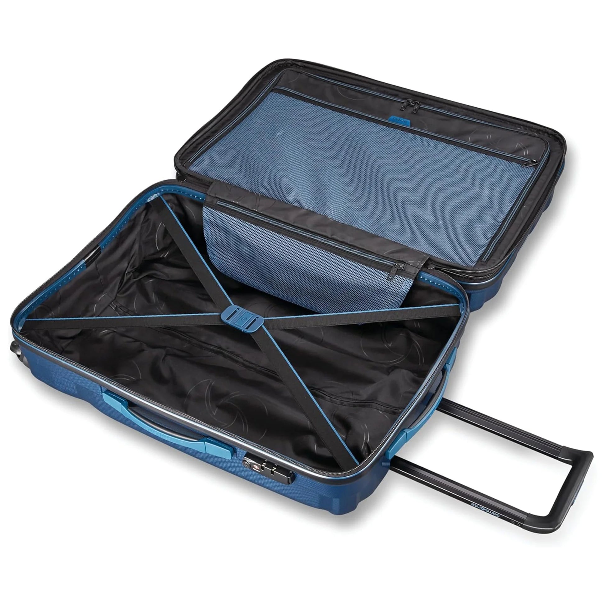 Pre-Owned Samsonite DLX Spinner 3pc Carry-On, Medium & Large Luggage Set, Lagoon