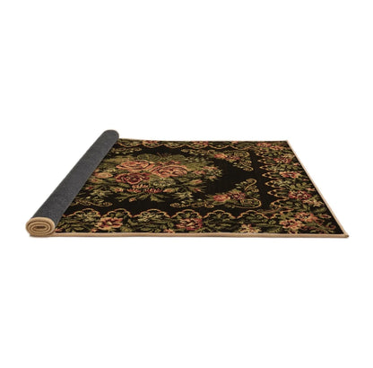 Ahgly Company Indoor Rectangle Medallion Brown French Area Rugs, 2' x 4'