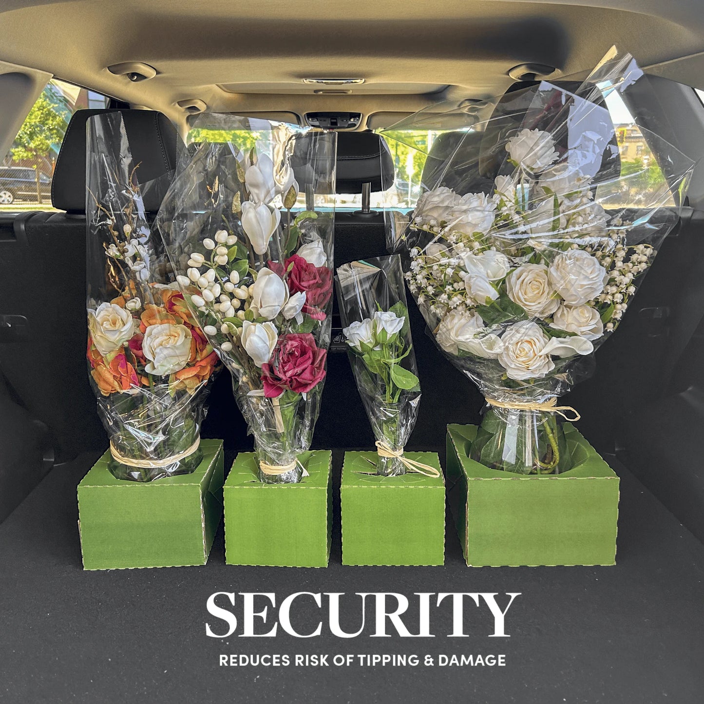 Holiday Designs - Pop-Up Florist Delivery Box, Heavy Duty Corrugated Cardboard Vase Boxes for Secure Floral Arrangements During Transport, 8 x 8 x 5 (Large - Bulk Case of 50)