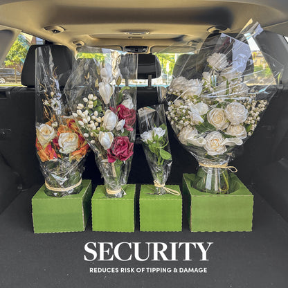 Holiday Designs - Pop-Up Florist Delivery Box, Heavy Duty Corrugated Cardboard Vase Boxes for Secure Floral Arrangements During Transport, 8 x 8 x 5 (Large - Bulk Case of 50)