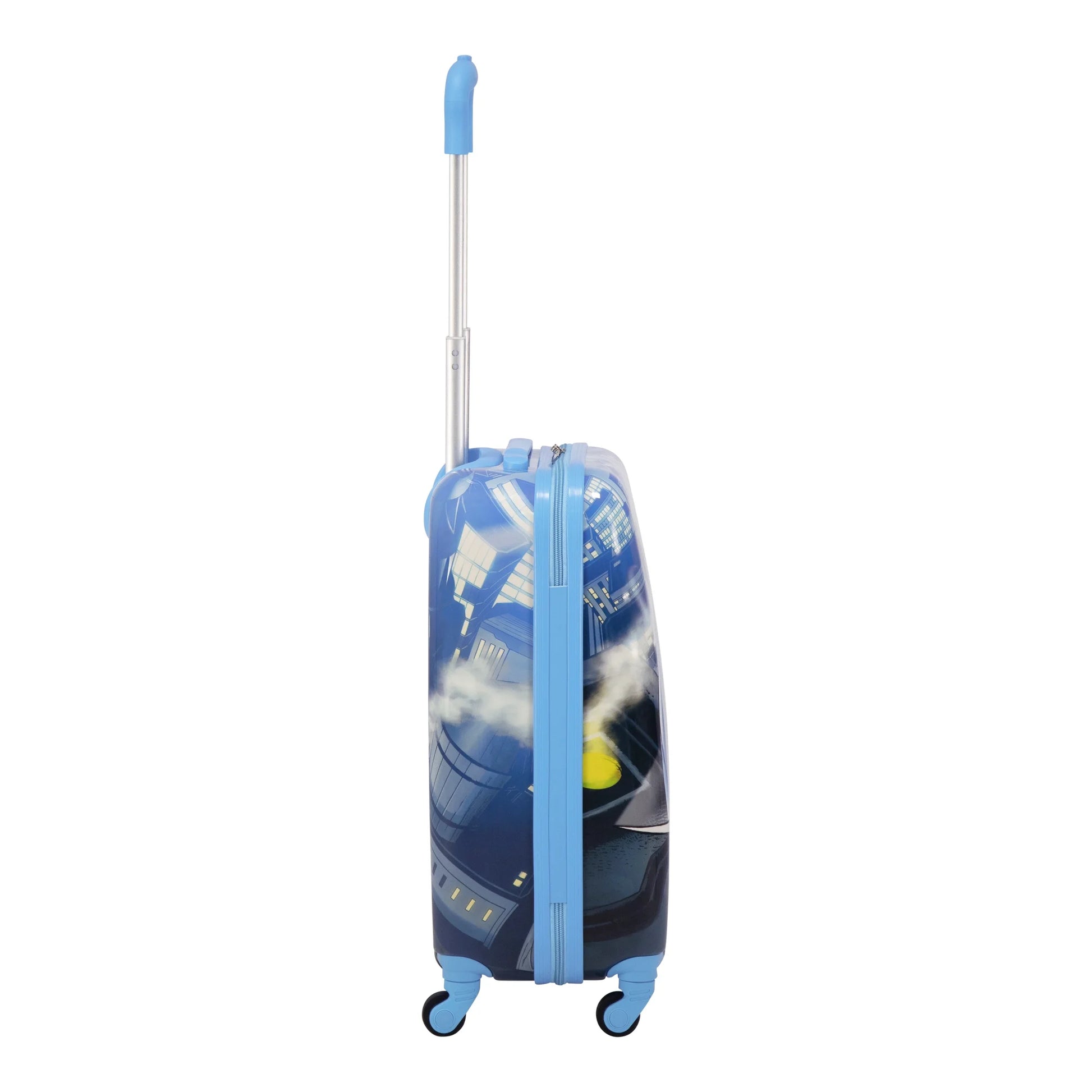 DC Comics Batman 21 Inch Kids Rolling Luggage, Hardshell Carry On Suitcase with Wheels, Blue