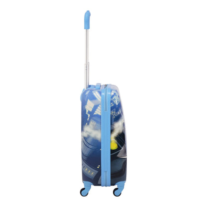 DC Comics Batman 21 Inch Kids Rolling Luggage, Hardshell Carry On Suitcase with Wheels, Blue