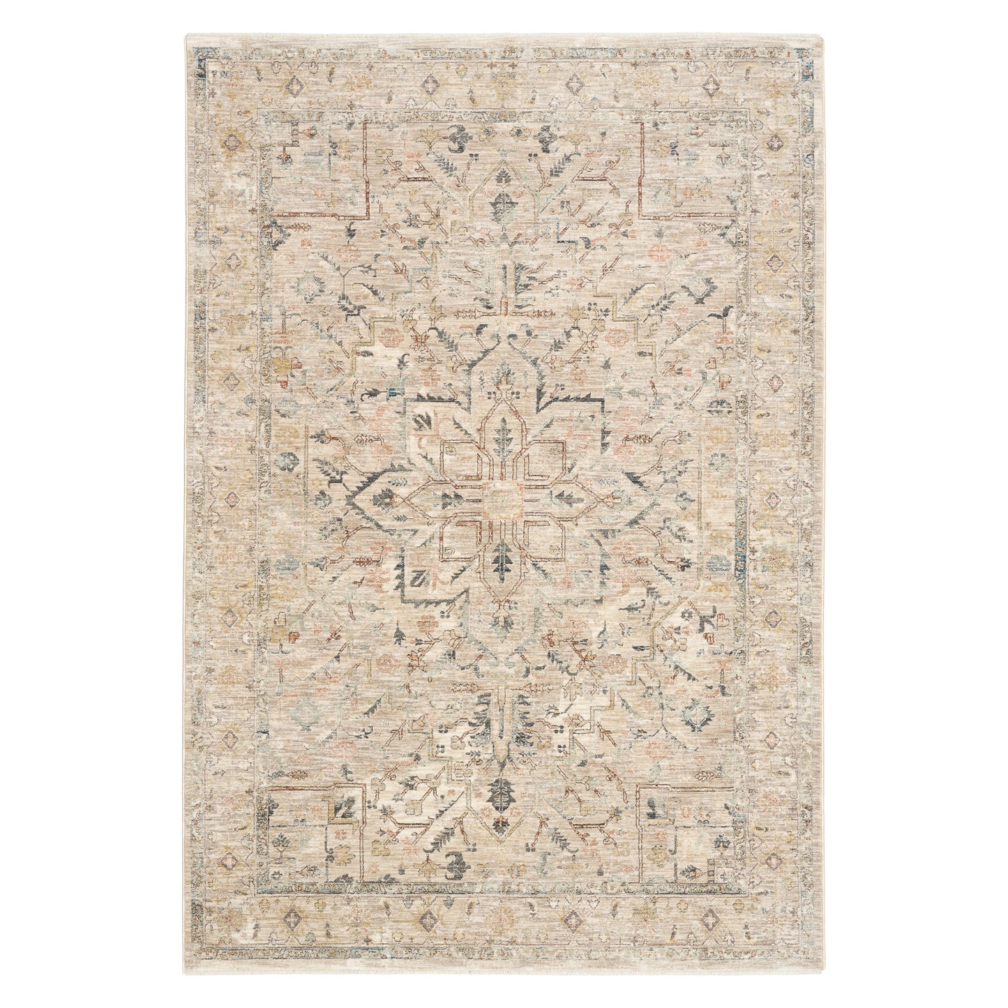Nourison Antiqua Area Rug, Rose 5’3” x 7’6”