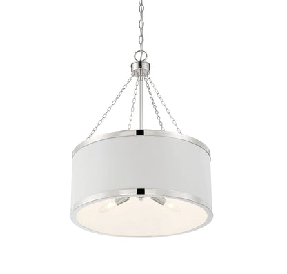 Black with Warm Brass Accents Six Light Pendant from the Delphi Collection