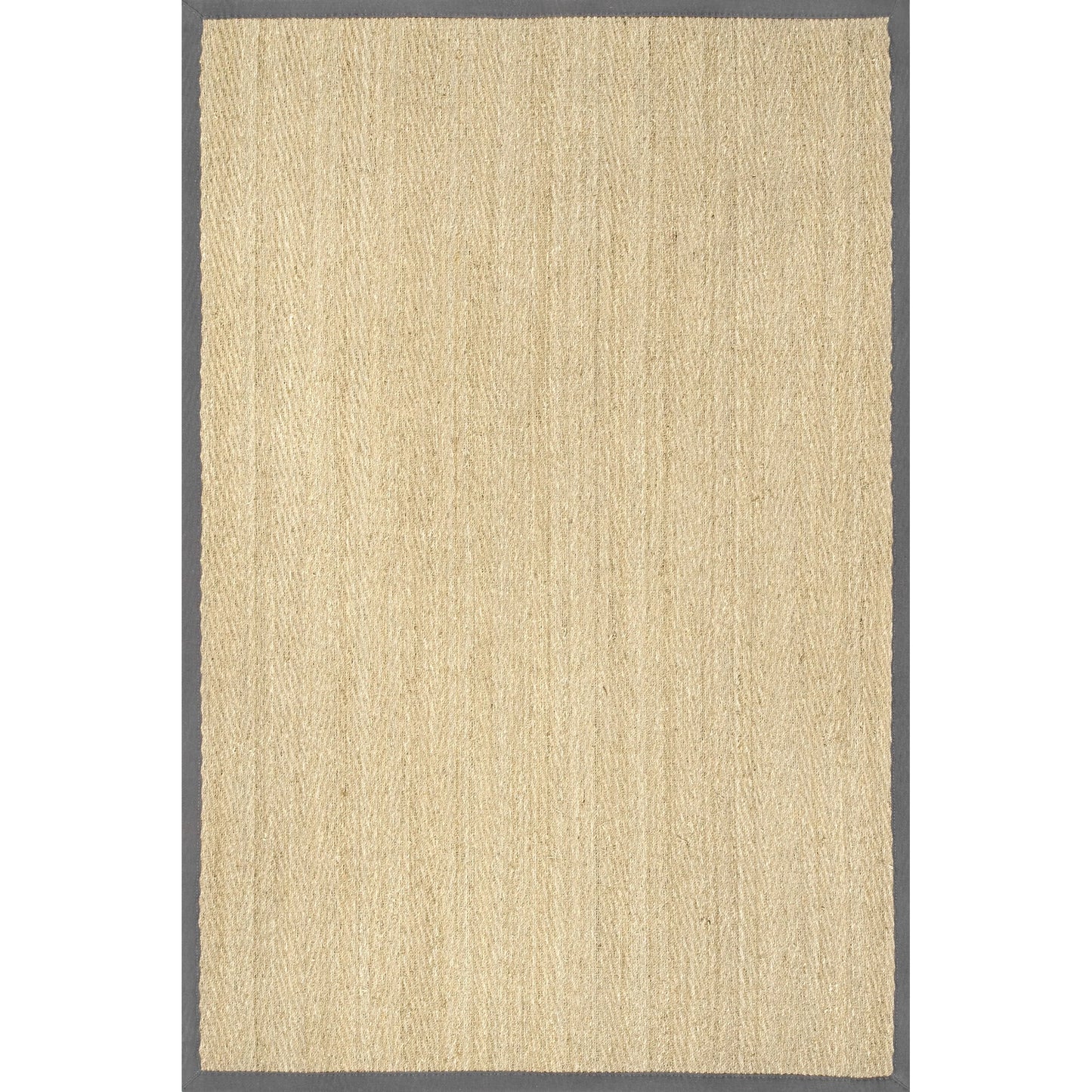 nuLOOM Larnaca Seagrass Solid Outdoor Area Rug, 5' x 8', Dark Gray