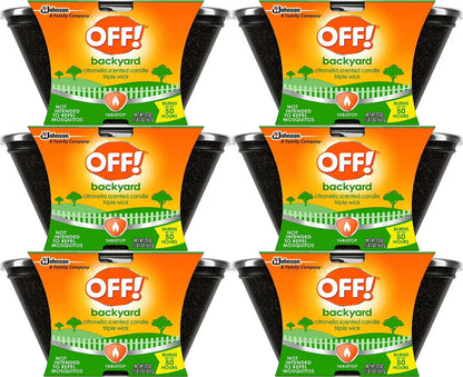 OFF! 23 oz Citronella Scented Candle with 50 hr Burn Time, Triple Wick (6 Count)