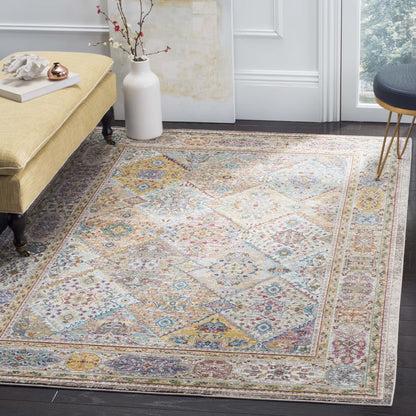 SAFAVIEH Aria Jarvis Traditional Area Rug, Cream/Multi, 5'1" x 7'6"
