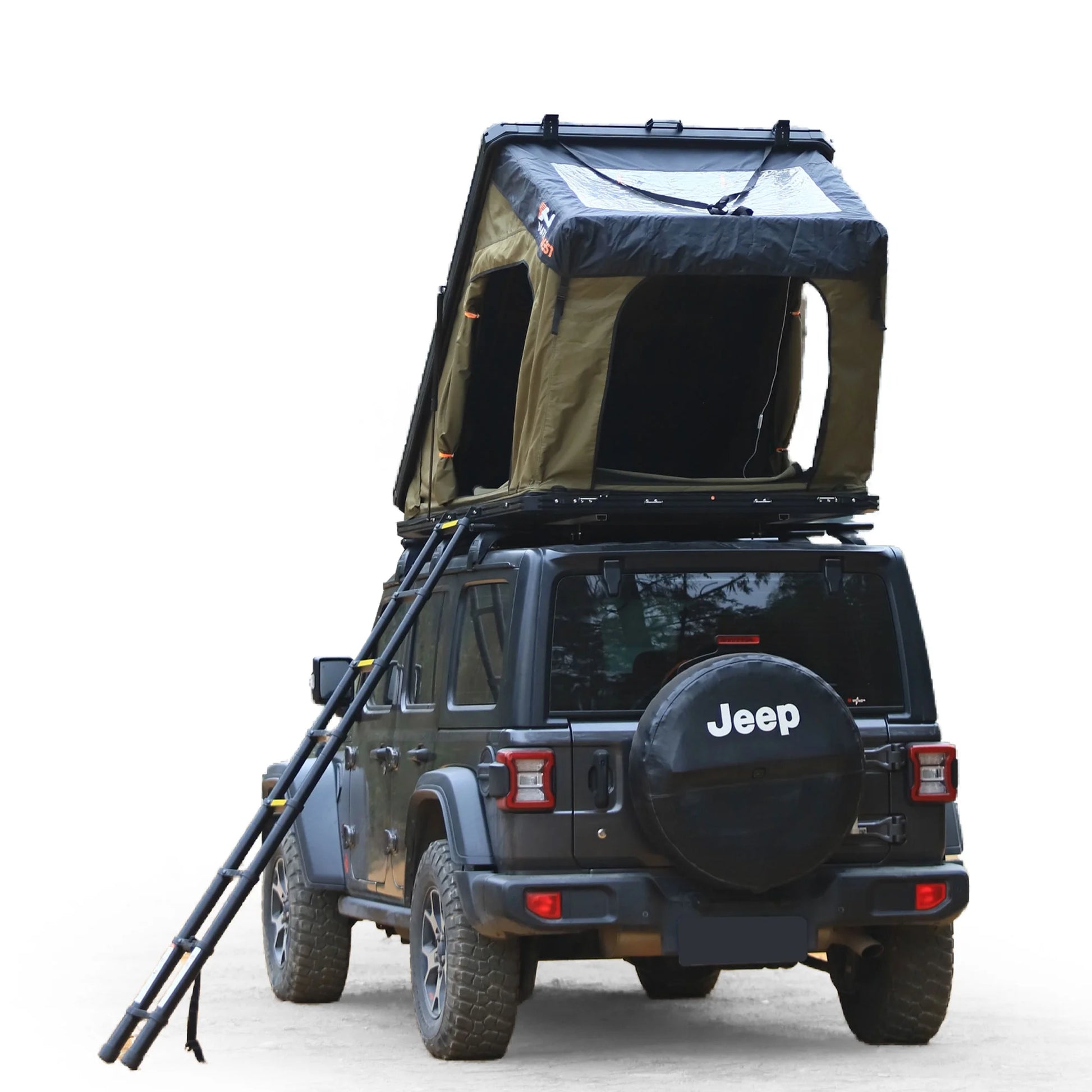 Naturnest Rooftop Tent Hardshell, Enlarged Area Roof Top Tent with Luggage Rack, Roof Tent for Vans, Jeeps, SUVs, Trucks, Camping Roof Tent Hard Shell Roof Tent, Camping, 2-3 Person Tent (Black)