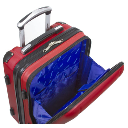 Dejuno Compact Hardside 20-inch Carry-on Luggage with Laptop Pocket - Red