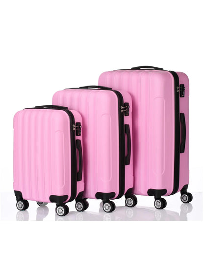 Ktaxon Lot 3 Travel Luggage Set Bag ABS Trolley Hard Shell Spinner Suitcase w/TSA Lock