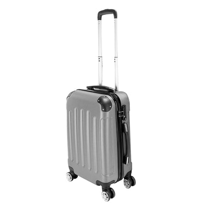 Topcobe 3Pcs Traveling Luggage, Gray 20""" Portable ABS Large Capacity Luggage Bags for Travel Rolling Traveling Storage Suitcase Luggage Set Travel Luggage with Wheels