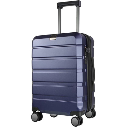 KROSER Carry On Luggage 20" Hardside Expandable with Spinner Wheels & Built-in TSA Lock, Durable Suitcase Rolling Luggage with USB Port, White