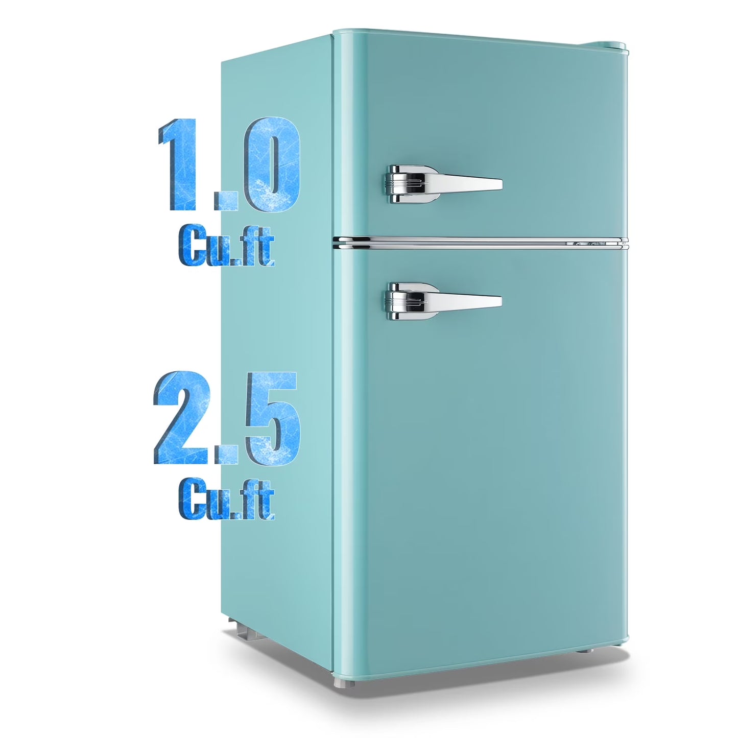 TACOOL Refrigerator with Top Freezer 3.5Cu.ft Two Door Small Mini Fridge with Extra Drink Space for Home Office Dorm Red