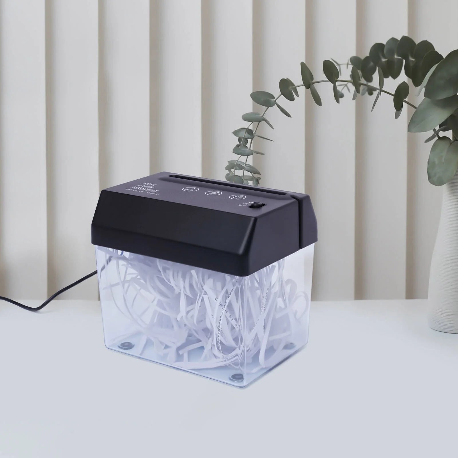 MIDUO Electric USB Paper Shredder Portable Paper Shredder Desktop A4 Shredder for Home Office
