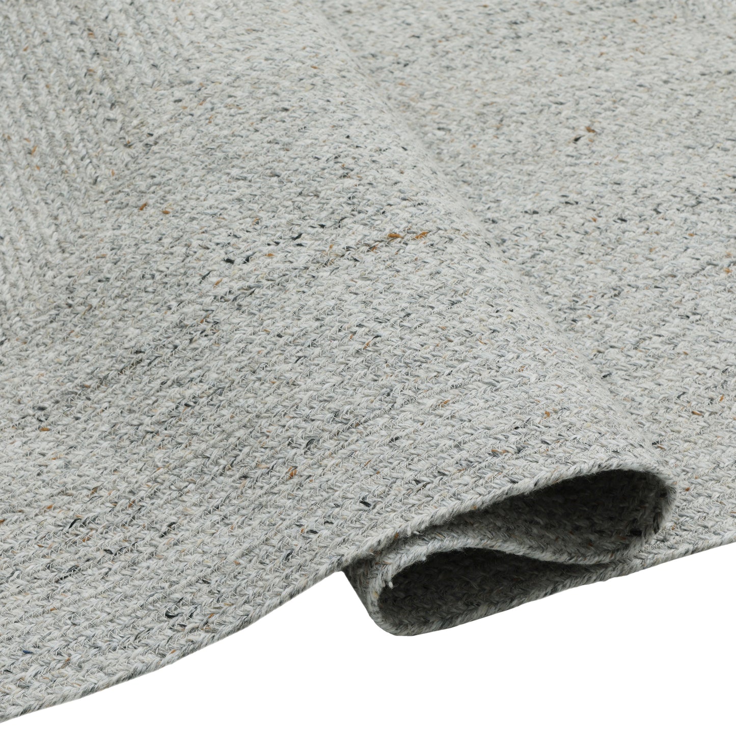 Obeetee Layla Braided Area Rug, Gray, 3' x 5'