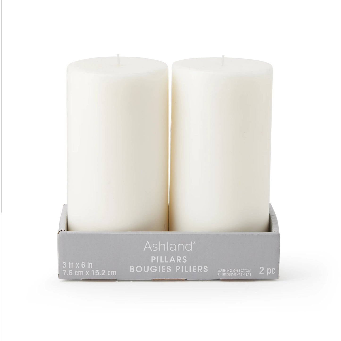 2 Sheets (24 Total) White Pillar Candle Pair by Ashland - Bulk 12 Pack