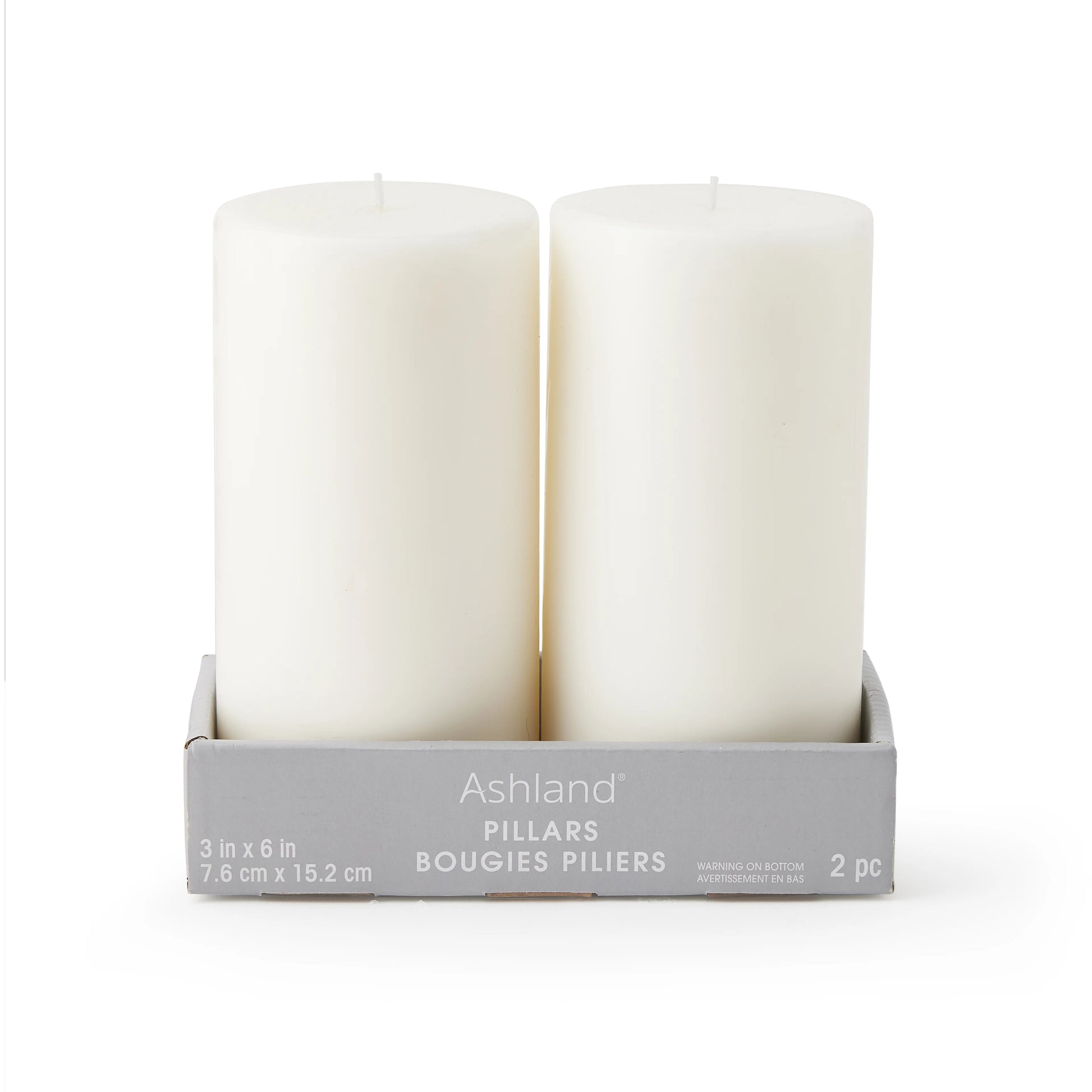 2 Sheets (24 Total) White Pillar Candle Pair by Ashland - Bulk 12 Pack