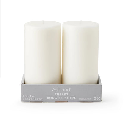2 Sheets (24 Total) White Pillar Candle Pair by Ashland - Bulk 12 Pack