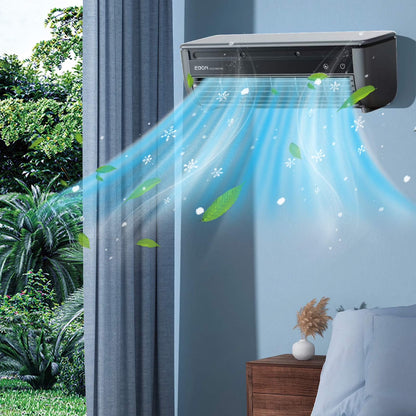 FYHALE 5,000 BTU Wall Mounted Air Conditioner with Remote Control, Digital Display, Cool up to 150 Sq. Ft., Perfect for Small Bedroom, Living Room, Home Office, White