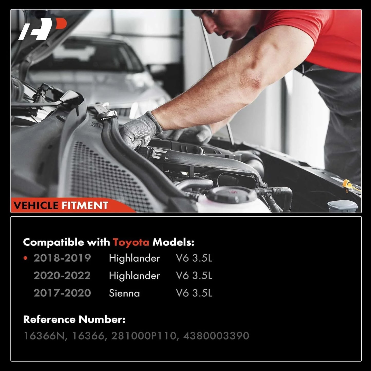 A-Premium Starter Motor Compatible with Toyota Highlander 2018-2022, Sienna 2017-2020, 3.5L, 12V 1.7KW 13-Teeth Counterclockwise, Replace# 281000P110, 4380003390