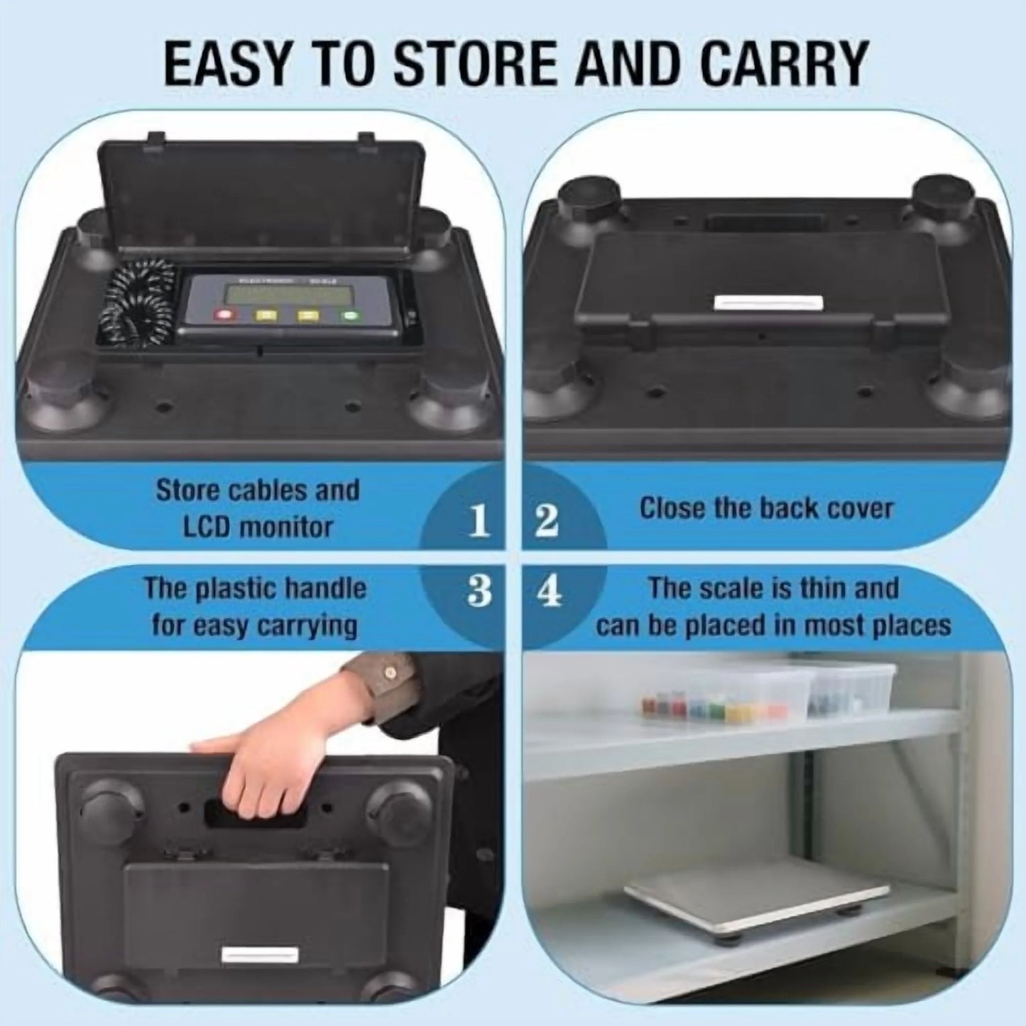 SurmountWay Large Shipping Scale, 440lb/0.35oz Digital Postal Scale with Tare/Count/Auto-Off Function, High Accurate Shipping Scale for Packages,Small Business,Luggage,Warehouse,Home (15.3"x11.8")