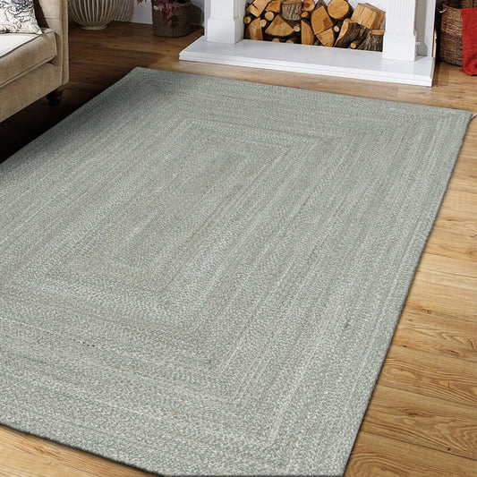 Obeetee Layla Braided Area Rug, Green, 5’ x 7’6”