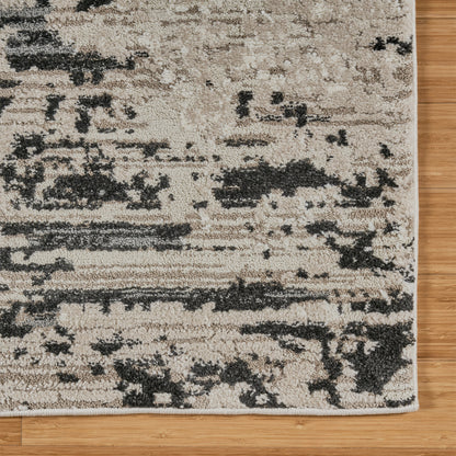 Solaris Area Rug, Argent Charcoal, 5’3” x 7'