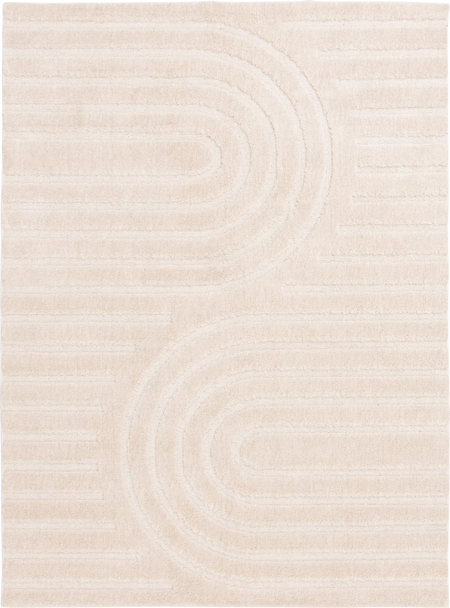 Better Homes & Gardens Arches Hi Low Indoor Area Rug, Ivory, 5'x6'7"