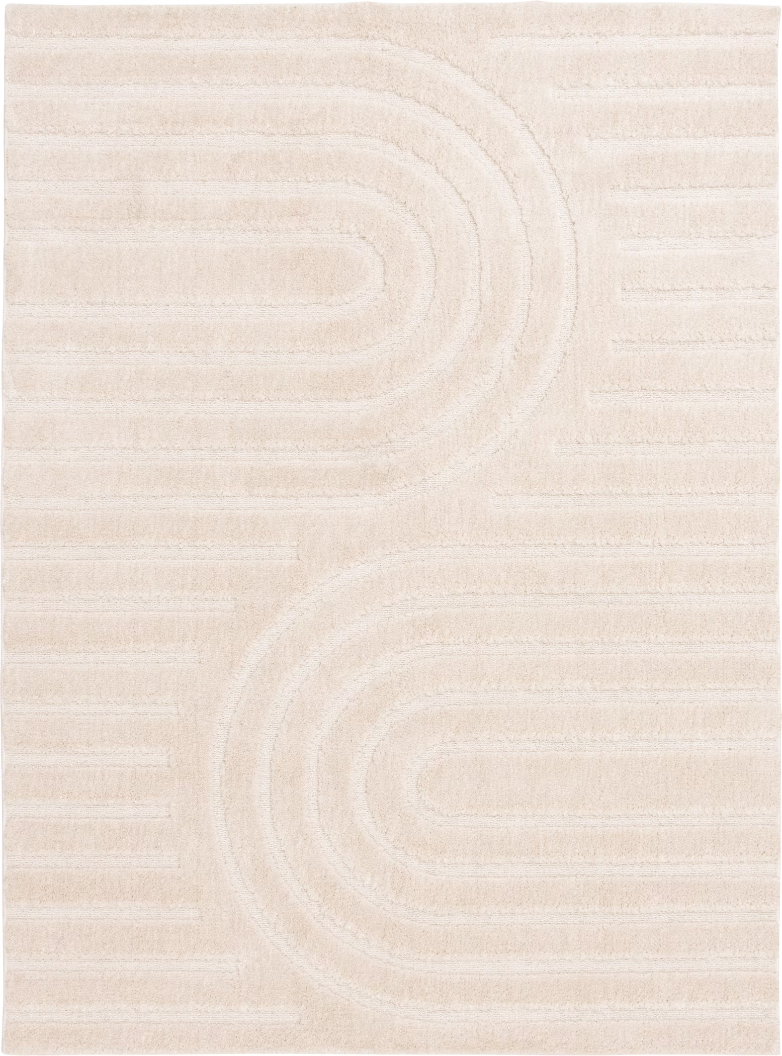 Better Homes & Gardens Arches Hi Low Indoor Area Rug, Ivory, 5'x6'7"