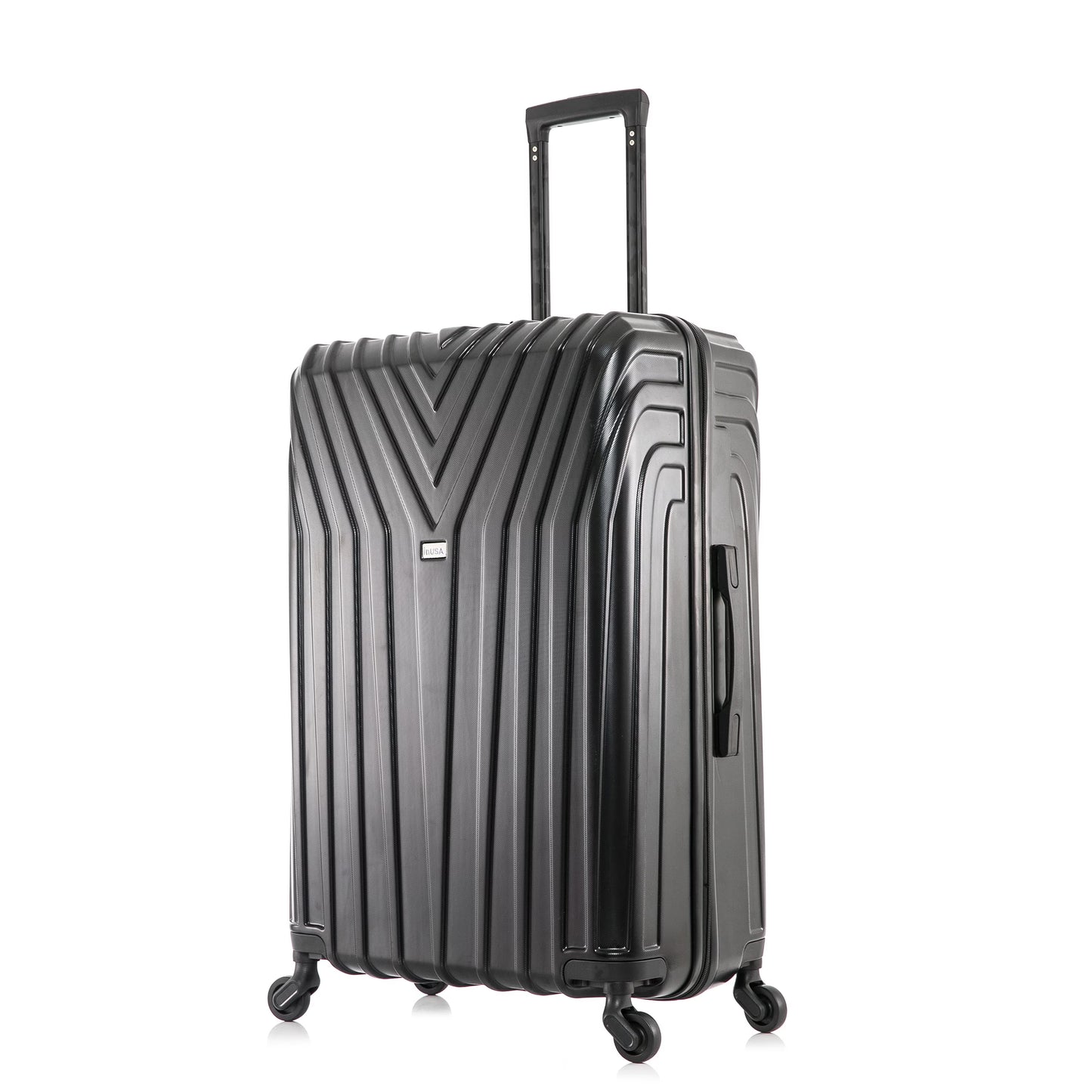 InUSA Vasty 28" Hardside Lightweight Luggage with Spinner Wheels, Handle, and Trolley, Gray