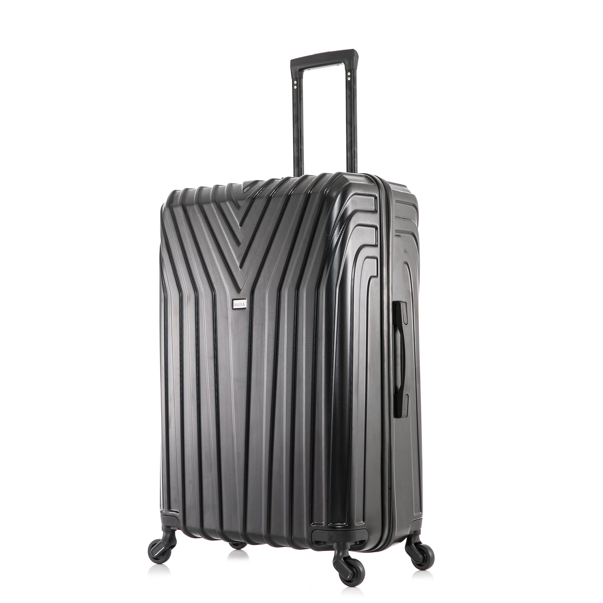 InUSA Vasty 28" Hardside Lightweight Luggage with Spinner Wheels, Handle, and Trolley, Gray